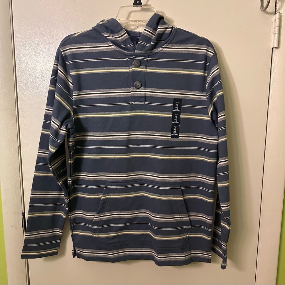 NWT - GAP Striped Blue and Gray Men's Sweater